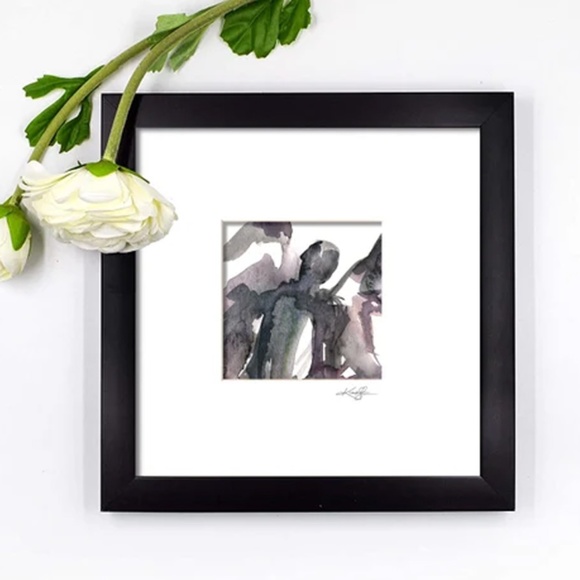 Original Angel watercolor art painting in mat, Frame ready Calling All Angels 20 - Picture 2 of 8